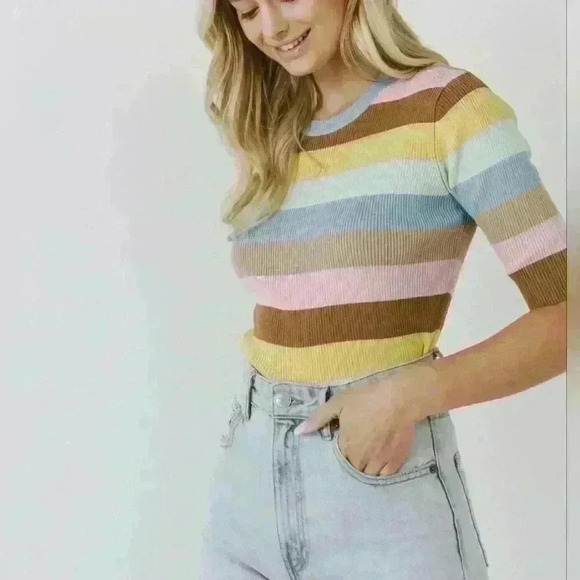 English Factory Tops - NWT ENGLISH FACTORY Multi Color Stripe Sweater